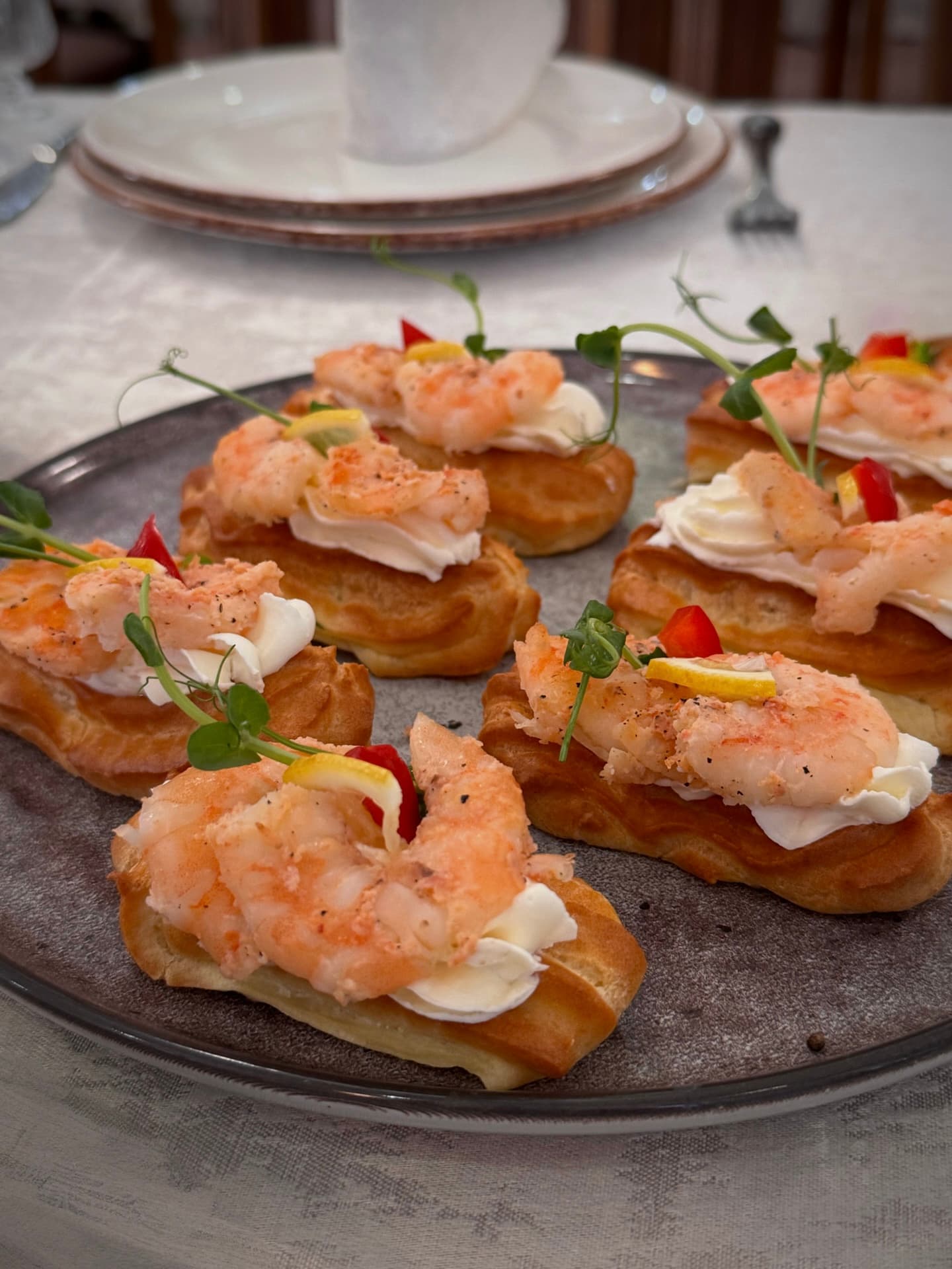 Профітролі з креветкою